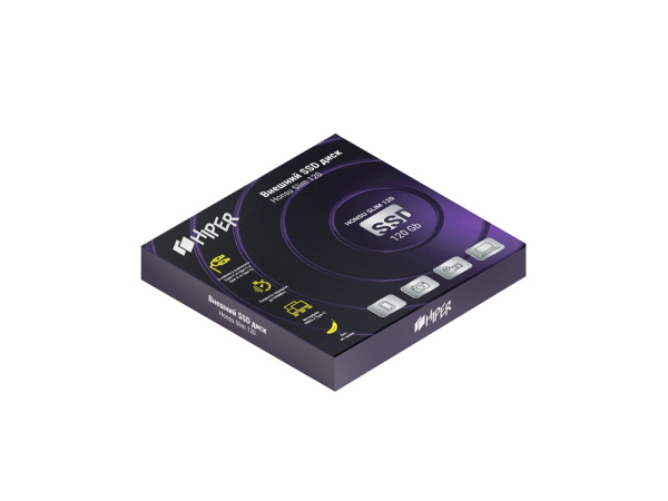 Внешний SSD накопитель «Honsu Slim 120» 120GB USB3.1 Type-C Slim, Размер 120ГБ, Цвет серебристый