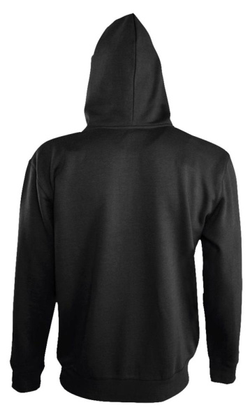 Толстовка мужская на молнии Soul Men 290 с контрастным капюшоном, черная, S–3XL