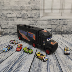 Трейлер с металлическими инерционными машинками аналог Хот Вилс Hot Wheels, 6 штук (высокое качество