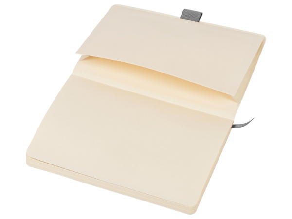 Блокнот А5 в гибкой обложке «Vision 2.0» soft-touch, Размер А5, Цвет серый