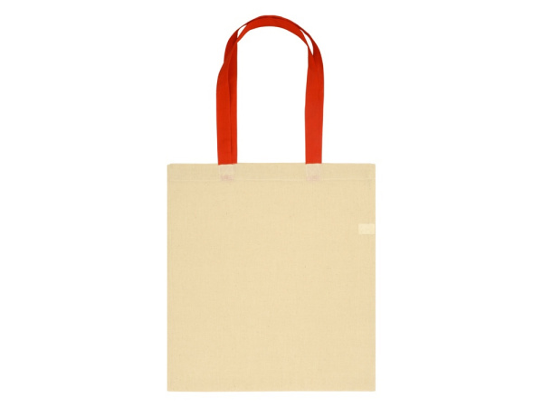 Сумка «Dakota» из хлопка 100 г/м2, Цвет натуральный/красный