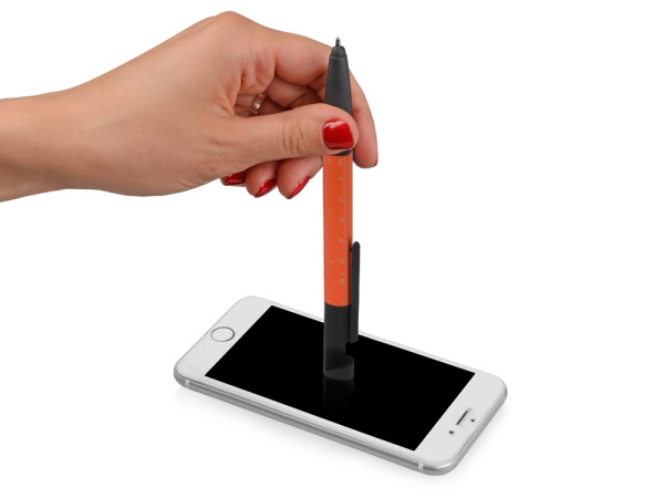 Ручка-стилус металлическая шариковая «Multy», Цвет оранжевый