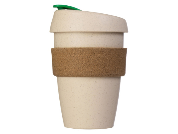 Стакан из пшеничного волокна с двойными стенками «Pino», Цвет натуральный, зеленый, коричневый