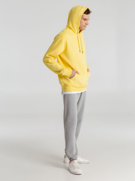 Толстовка с капюшоном унисекс King, желтая, XS–3XL