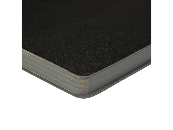 Ежедневник недатированный А5 «Boston», Цвет черный с обрезом серого цвета