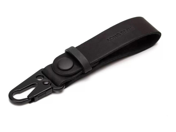 Подарочный набор Long River: кошелек, ремешок для ключей, Размер С лого, Цвет черный/белый