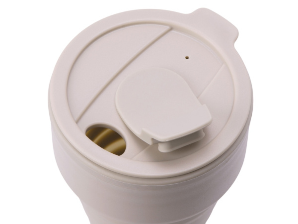 Силиконовый складной стакан «GoCup», Цвет бежевый