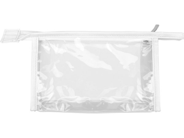 Прозрачная пластиковая косметичка «Lucy», Цвет белый/прозрачный