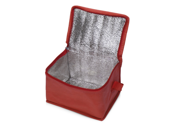 Сумка-холодильник Reviver из нетканого переработанного материала RPET, Цвет красный