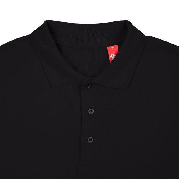 Рубашка поло мужская Adam, черная, S–XXL