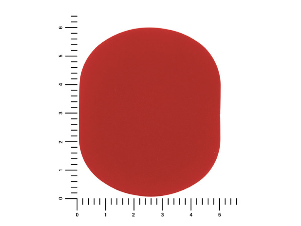 Патч «Овал», soft-touch, Цвет красный