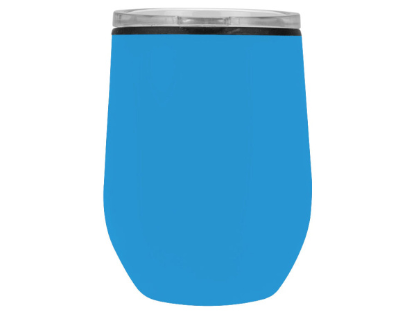 Термокружка «Pot», Цвет голубой глянцевый