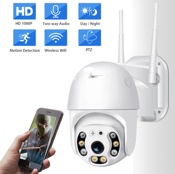 Уличная Wifi 1080P IP 66 Smart камера YH-5V с микрофоном, ночное видение голосовой сигнал тревоги