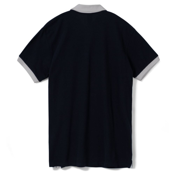 Рубашка поло Prince 190, черная с серым, XS–XXL