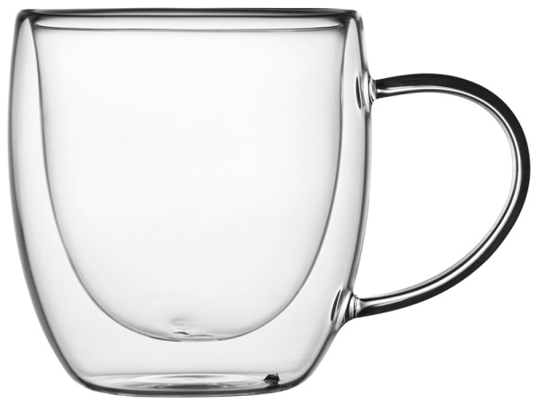 Кружка с двойными стенками на подставке с ложкой «Teatrio», Цвет прозрачный