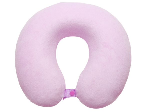 Подушка для путешествий с эффектом памяти «Basic», Цвет розовый