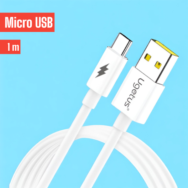 Кабель USB UG08 Micro USB силиконовый / Быстрый, удобный и долговечный