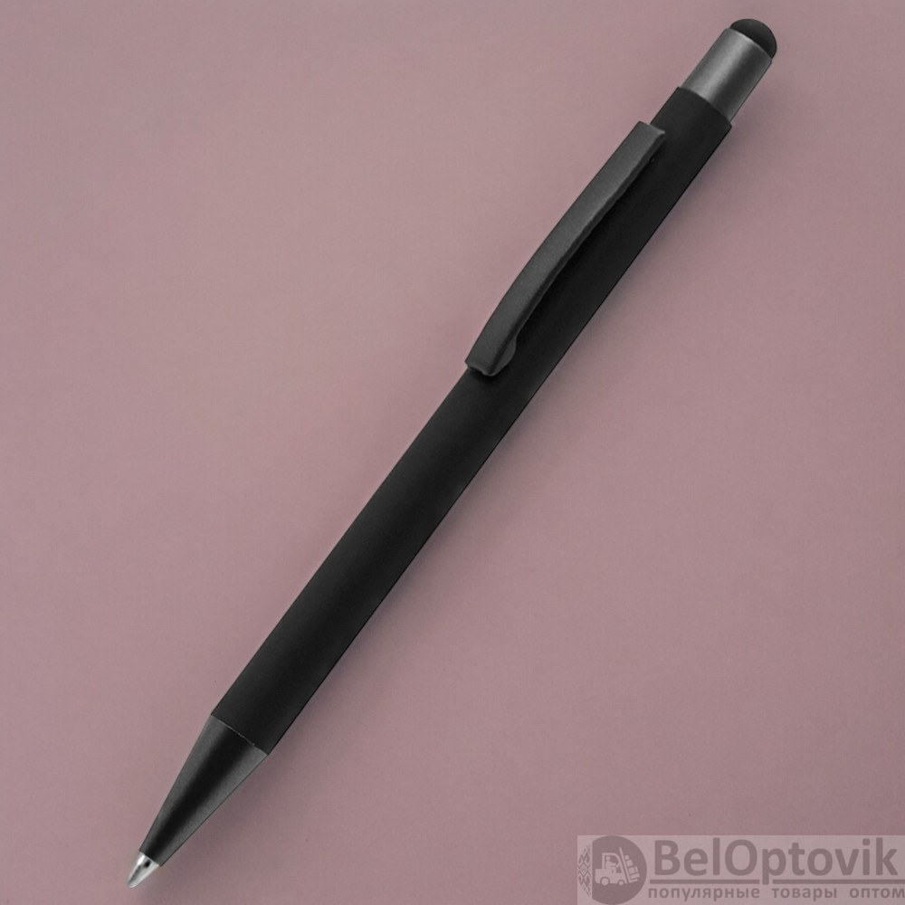 Ручка металлическая Story софт-тач / Ручка с комфортным покрытием и стилусом