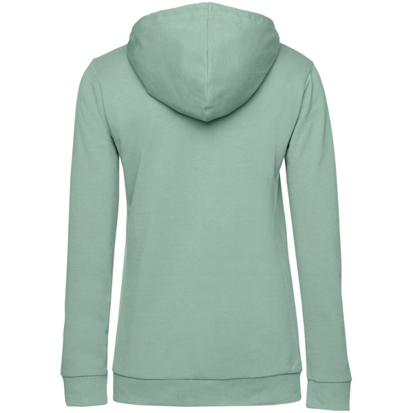 Толстовка с капюшоном женская Hoodie, серо-зеленая, XS–XXL