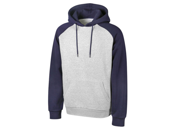 Толстовка с капюшоном «Dublin» мужская, Размер S, Цвет темно-синий/серый меланж