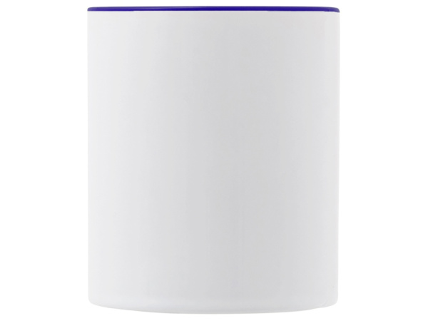 Керамическая кружка со стеклянной ручкой для сублимации «Charm», Цвет белый, синий