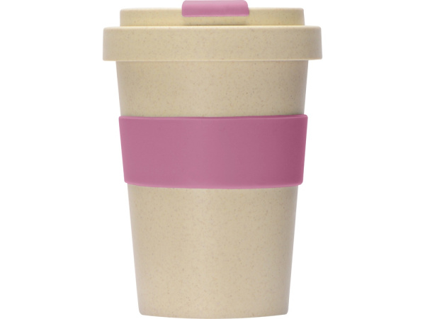 Стакан из пшеничного волокна «Flava», Цвет бежевый/пыльно-розовый