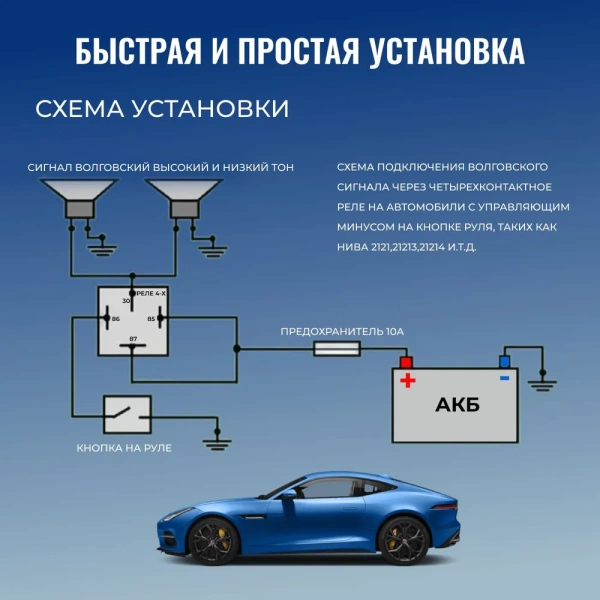 Универсальные автомобильные звуковые сигналы Волга 12v 2 шт. / клаксон предупредительного сигнала повышенной мощности