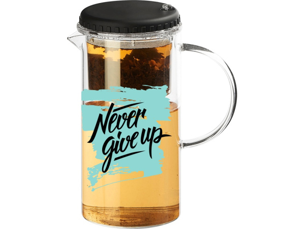 Стеклянный заварочный чайник «Gunfu», Цвет прозрачный, черный