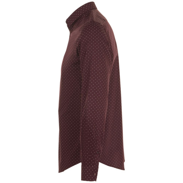 Рубашка мужская Becker Men, бордовая с белым, S–3XL