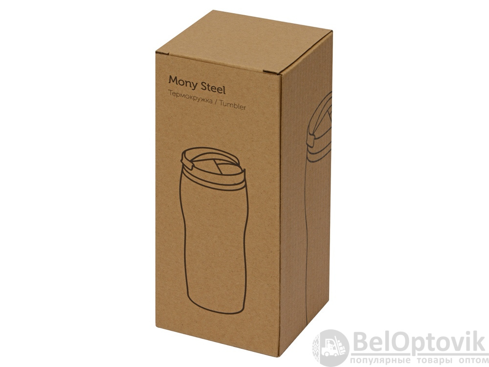 Термокружка «Mony Steel» soft-touch, Цвет серый