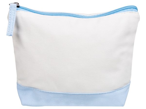 Косметичка хлопковая «Cotton», Цвет белый/голубой
