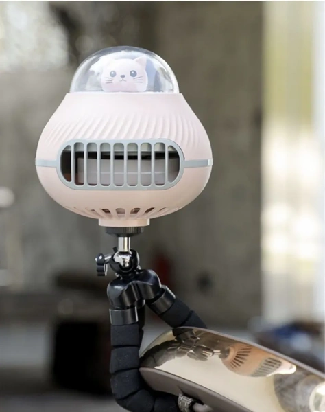 Напольный мини-вентилятор в форме осьминога с гибким креплением и подсветкой