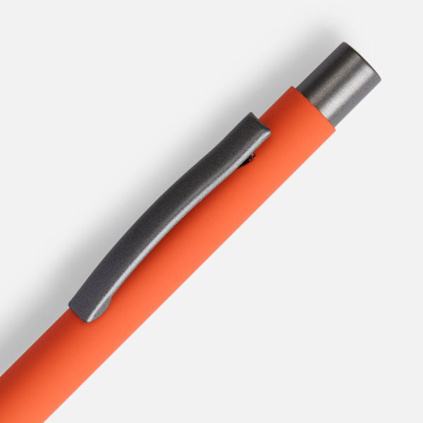 Ручка шариковая Atento Soft Touch, оранжевая, 13,5х0,9 см