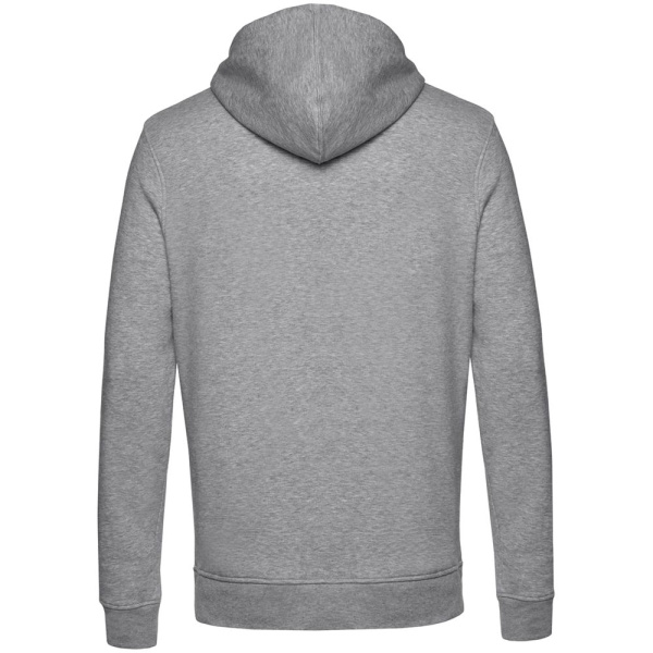 Толстовка на молнии с капюшоном унисекс BNC Inspire (Organic), серый меланж, XS–3XL