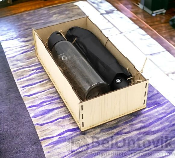 Подарочный набор Rainy / Набор из пластиковой бутылки Sportes и зонта Vortex в подарочной коробке