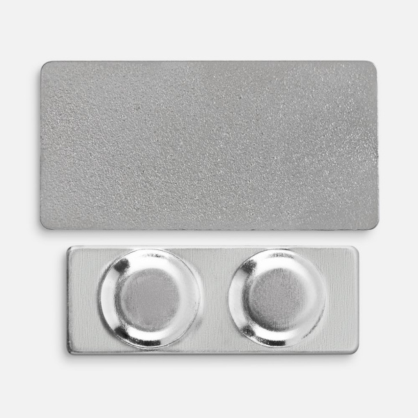 Значок Magnet Matto, серебристый глянцевый, 2x4 см