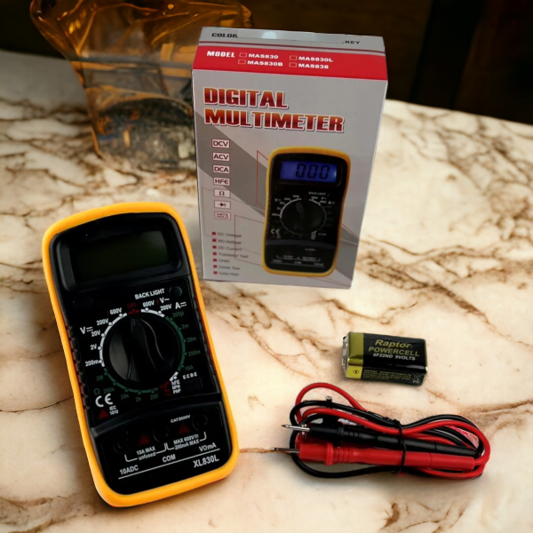 Цифровой мультиметр 830L с звуковой прозвонкой цепи, тестер электрический напряжения постоянного и переменного тока
