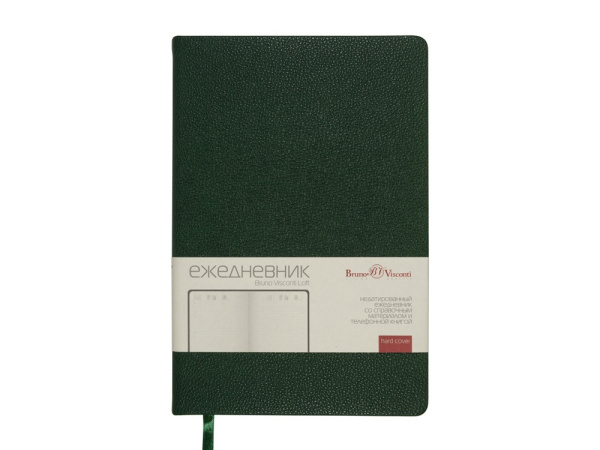 Ежедневник недатированный А5 «Megapolis Loft», Цвет зеленый