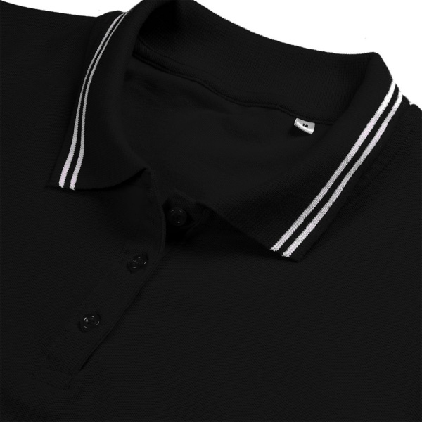 Рубашка поло женская Virma Stripes Lady, черная, S–XXL