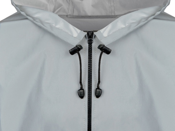 Дождевик светоотражающий «Sunny reflector» с чехлом, Размер XS-S, Цвет серый светоотражающий