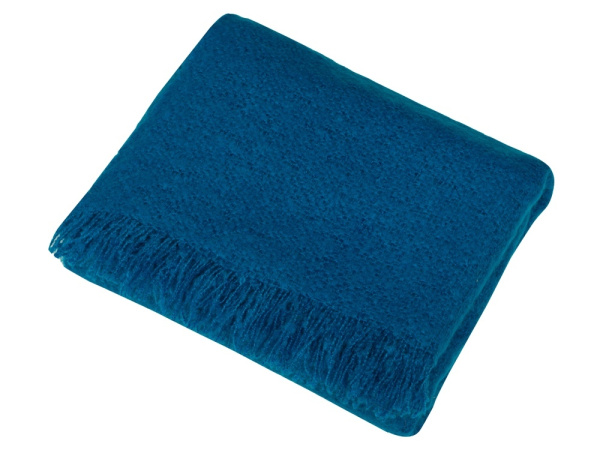 Плед акриловый «Mohair», Цвет синий