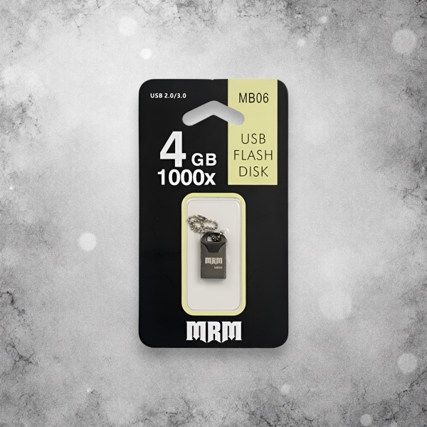 USB-накопитель MRM MB06, металлический, 4 ГБ, 10 Мб/с, USB 2.0/3.0, черный / Надежность и скорость в компактном дизайне