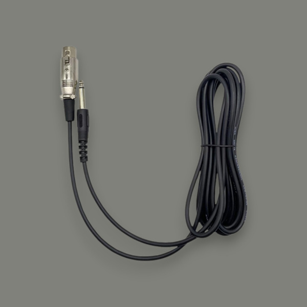 Проводной динамический микрофон  MIC002, 3-pin XLR, 6.3 мм, 600 Ом, -52 дБ, черный / Высокая фильтрация шумов, четкое и ясное звучание