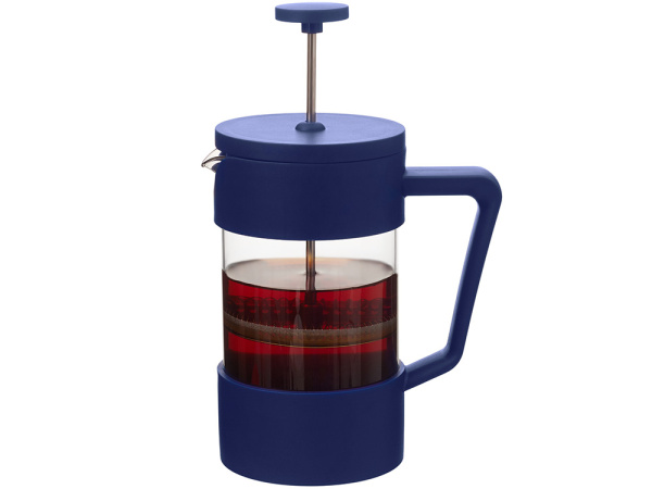 Френч-пресс «Intense», Цвет темно-синий/прозрачный