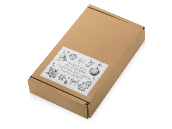 Набор для творчества «Ёлочные игрушки-раскраски», Цвет белый/разноцветный