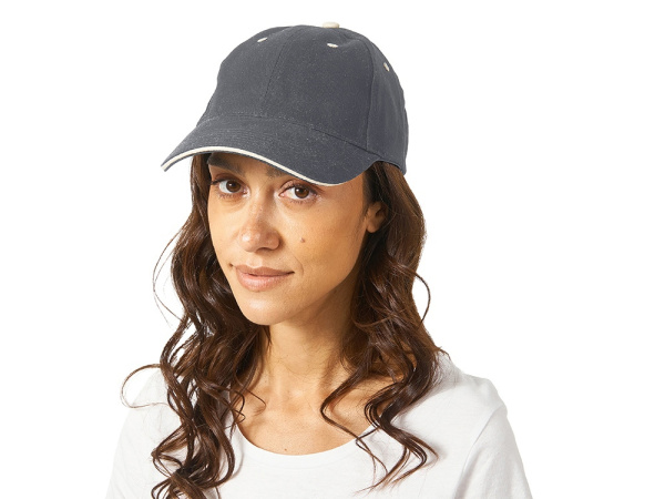 Бейсболка «New Castle», Цвет серый/белый