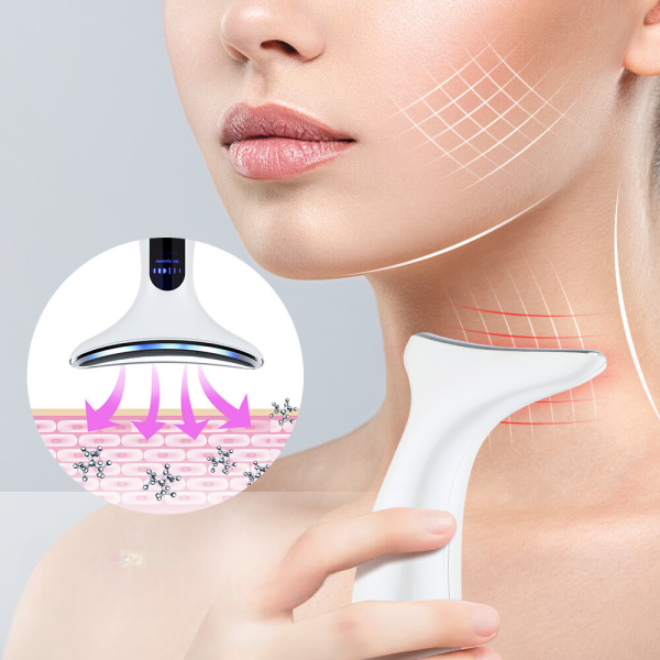 Микротоковый лифтинг, массажер для лица и шеи с USB / Помогает подтянуть кожу, уменьшить мимические морщины, создать красивую форму шеи
