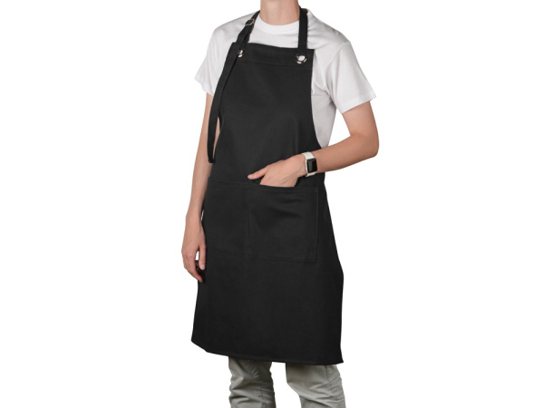 Хлопковый фартук с карманом «Delight», Цвет черный