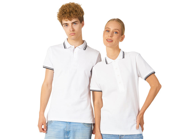 Рубашка поло "Erie" женская, Размер XL, Цвет белый/черный