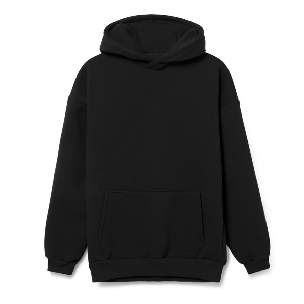 Худи унисекс оверсайз Full Swing, черное, XS–XXL